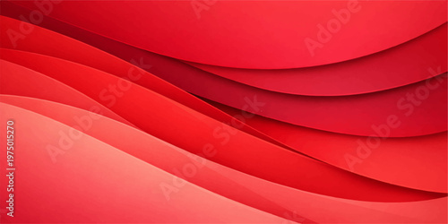 Red silk satin fabric background with smooth waves and soft luxury texture design