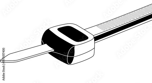 Industrial Nylon Zip Tie Fastener Vector Illustration
