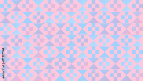 Minimalist Pink and Blue Geometric Seamless Background Pattern