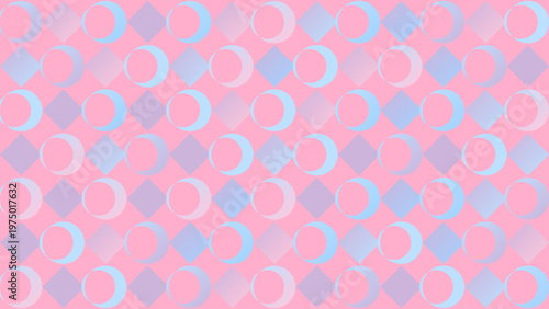Abstract Geometric Pastel Pink and Blue Pattern Background