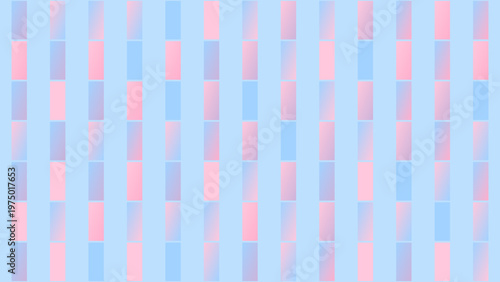 Abstract pastel blue and pink geometric rectangle pattern background