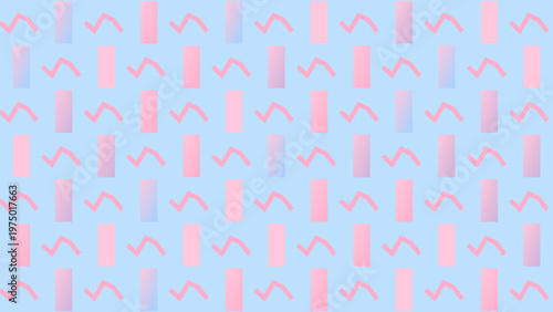 Retro 80s Abstract Blue and Pink Geometric Seamless Pattern