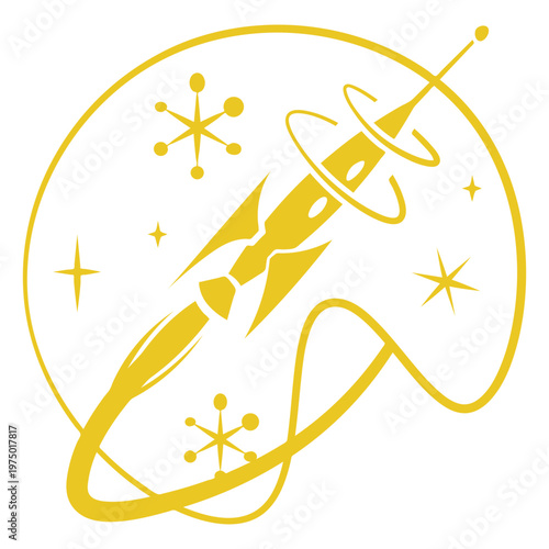 Rocket exploring the cosmos