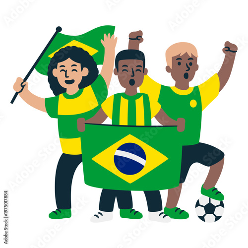 Brazil soccer fans
