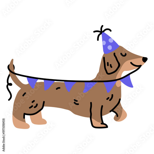 Charming puppy celebrating its special day