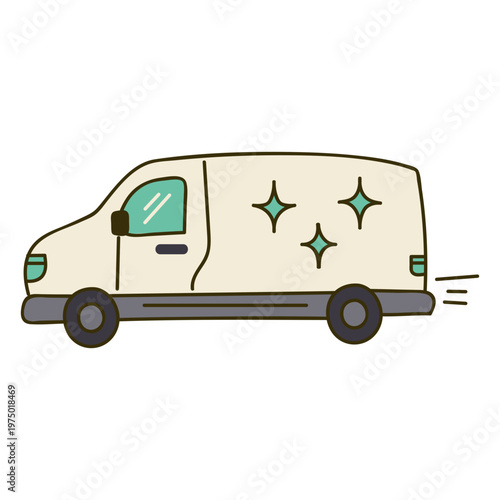 House cleaning service car