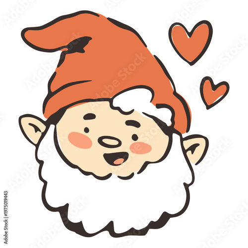 Bearded romantic gnome
