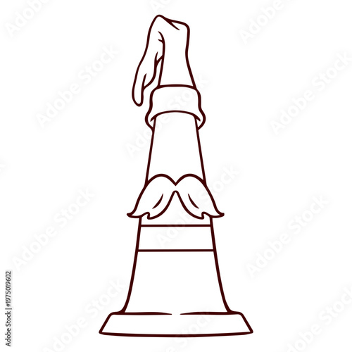 Traffic cone with a gnome hat