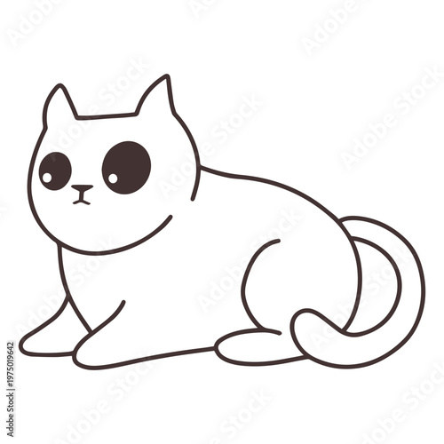 Adorable resting cat