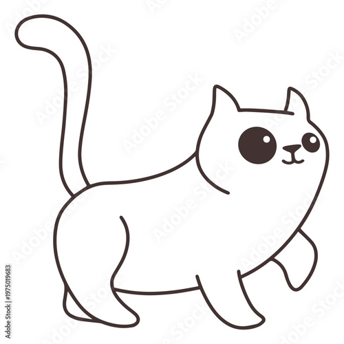 Adorable walking cat