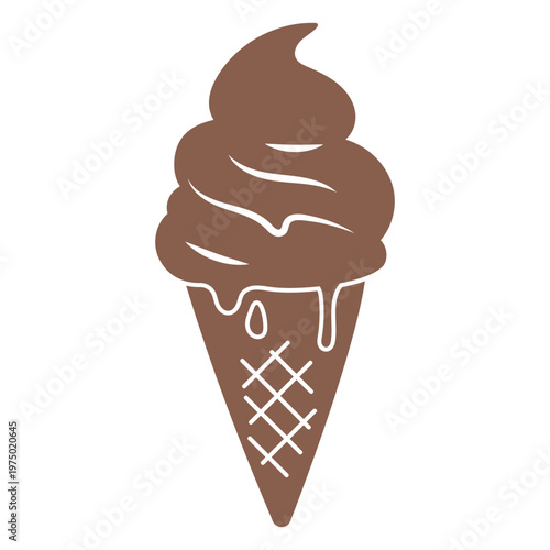 Soft serve cut out chocolate