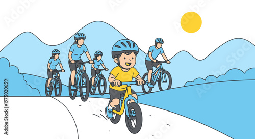 Family Cycling Adventure Through Scenic Blue Mountains