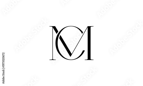 Minimalist CM MC Monogram Logo Collection for Luxury Branding