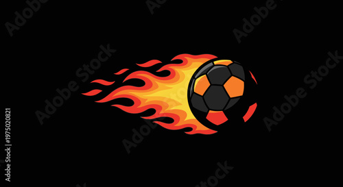Fiery Football Blast Dynamic Soccer Ball Motion Graphic Design