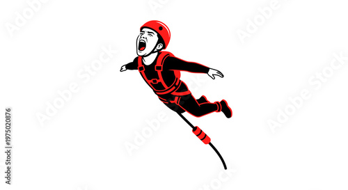 Fearless Jumper Takes Extreme Leap On Bungee Cord Adventure