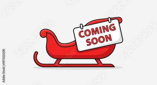 Festive Sleigh Announcement Impending Arrival Holiday Cheer Celebration Event