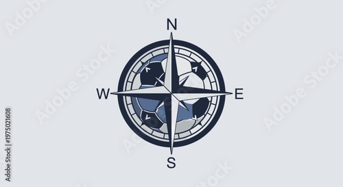 Football Compass Directionality Of The Sport Global Navigation And Strategy