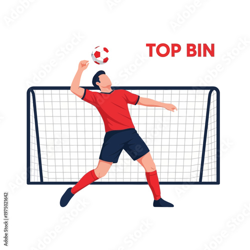 Football Player Aims For The Top Corner With Precision Aim