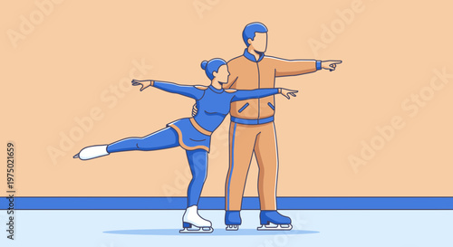 Figure Skating Duo Practicing Their Moves With Precision And Grace