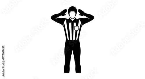 Football Referee Signal Graphic Icon Illustration