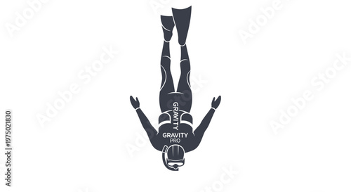 Freediver Silhouette Ascending Effortlessly Against The Ocean Surface