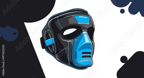 Futuristic Combat Headgear With Advanced Protection