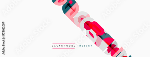 Abstract geometric shapes create dynamic diagonal pattern. Minimalist design with muted colors, suitable for backgrounds. Clean, modern aesthetic.