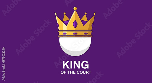 Golden Crown Symbolizing Royalty And Victory On A Purple Background
