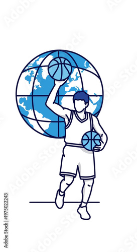 Global Basketball Player Dominating The World Court