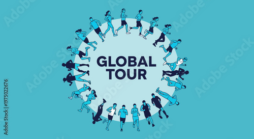 Global Tour Runners Marathon Event And Fitness Lifestyle