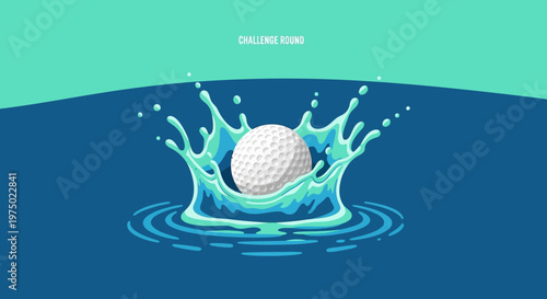 Golf Ball Splash Action Splash Dynamic Impact