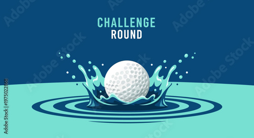 Golf Ball Splash Challenge Round Dynamic Action Water Sport