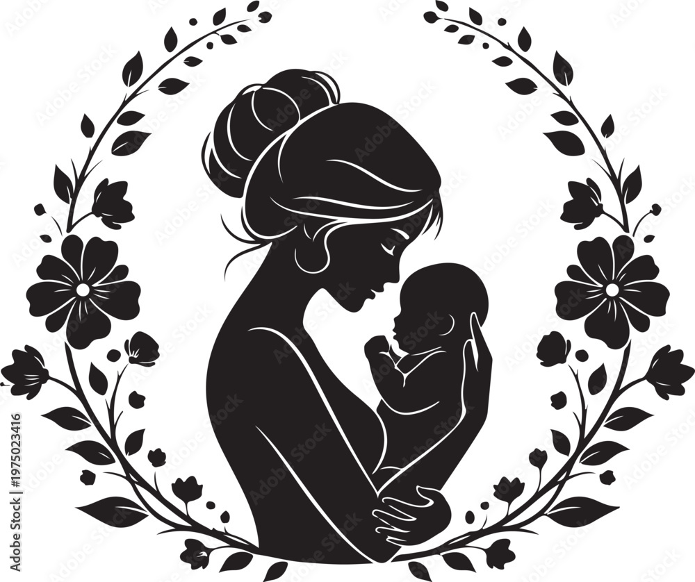 Obraz premium Mother’s Love Moments Silhouette 