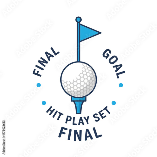 Golf The Final Goal Hit Play Set And Victory Emblem