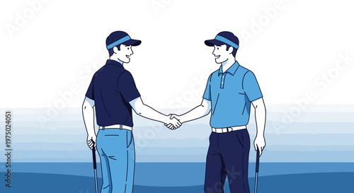 Golfers Agreeing After A Game A Handshake Between Competitors