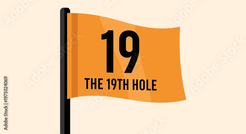 Golfs Nineteenth Hole Flag Celebration Leisure Activity Fun