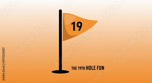 Golfs 19th Hole Celebration Vibrant Graphic Design