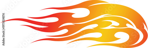 Flame decal, Fire abstract black silhouette flames for  tattoo