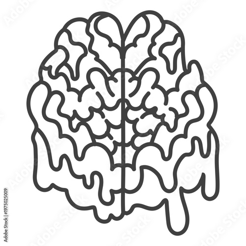 Black and white image of a brain