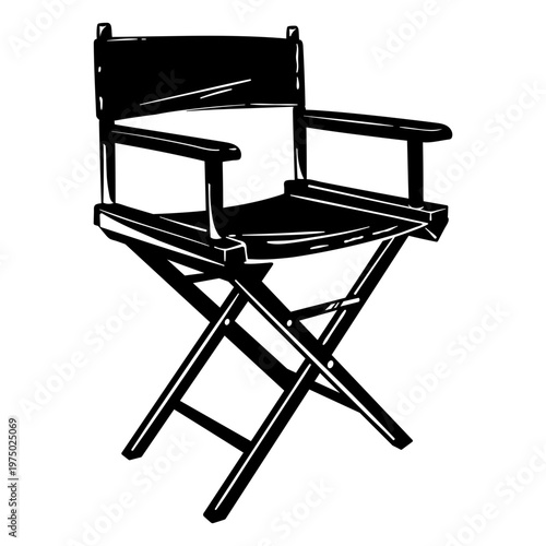 Classic director's chair illustration