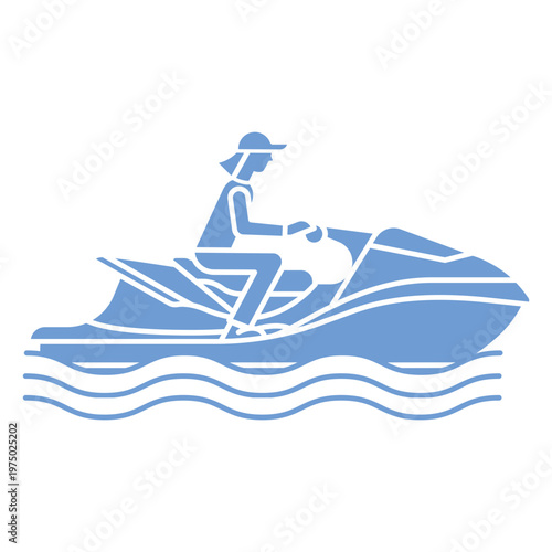 Person riding a jet ski on the water
