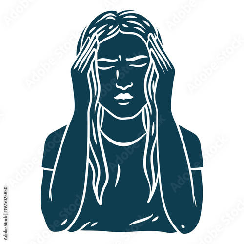 Woman with a headache