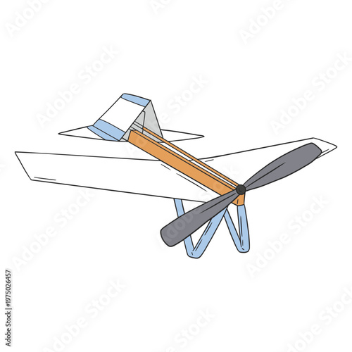 Paper airplane with propellers