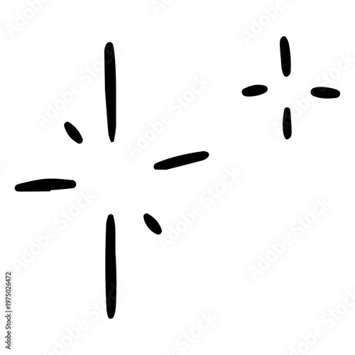 Εκτύπωση καμβά Minimalist spark design with playful black lines