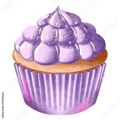 Purple cupcake