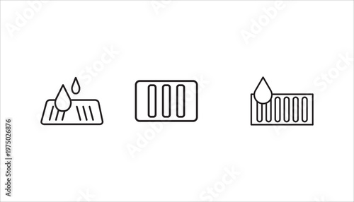Set drainage icons. Drainage vector illustration on white background.