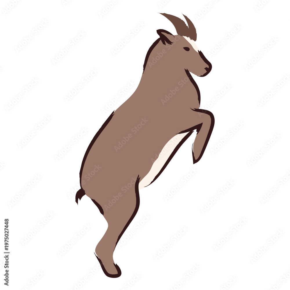 Fototapeta premium Goat is jumping
