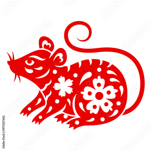 Chinese zodiac rat laying down