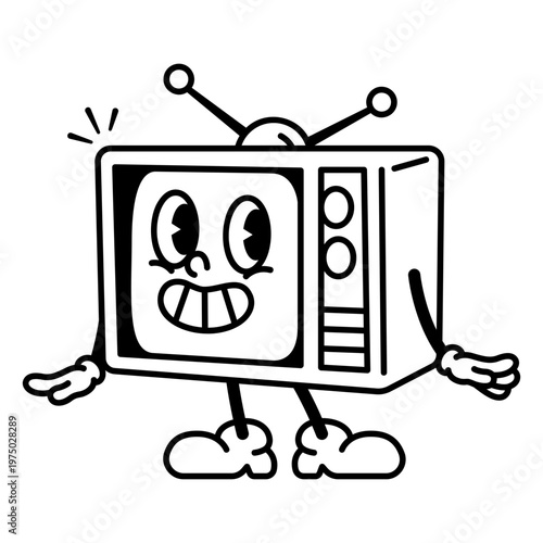 Playful happy cartoon television character design