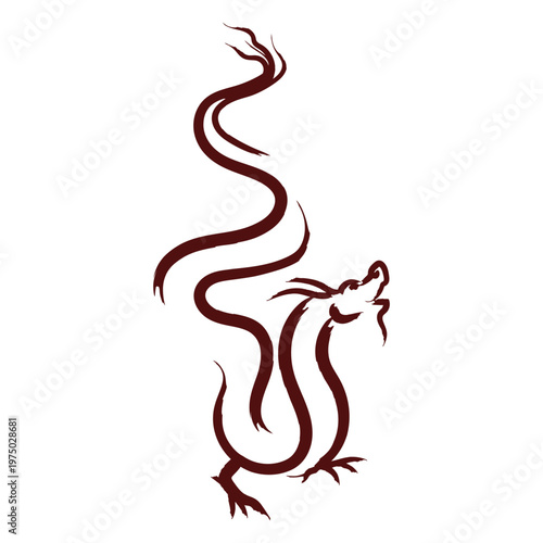 Stylized mythical creature illustration design